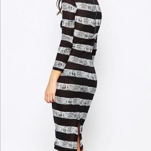 French Connection Crayon Stripe Midi Dress Size 4